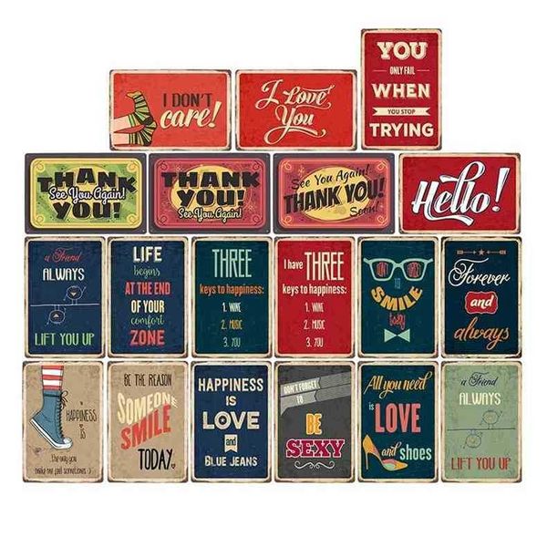 

life slogan tin make me happy retro metal sign wall for bar club living room art family poster home decor gifta