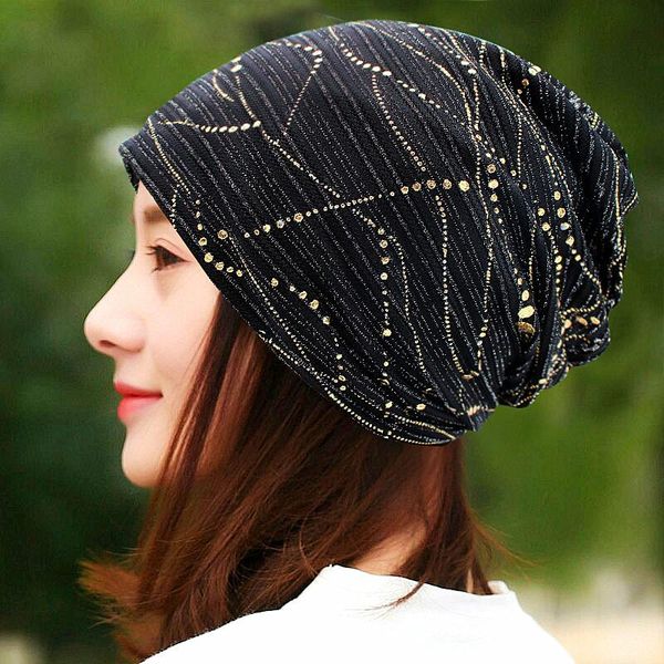 

beanies women's lace breathes cotton turban head hat chemo cap multicolour headgear female headwear headwrap accessories