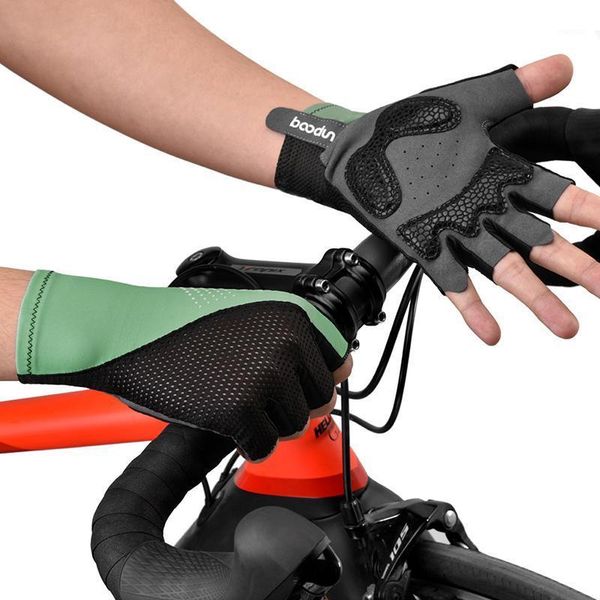 

cycling gloves half finger anti-slip shockproof gel padde summer road bike glove1, Black