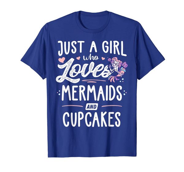

Just A Girl Who Loves Mermaids And Cupcakes Gift Women T-Shirt, White;black