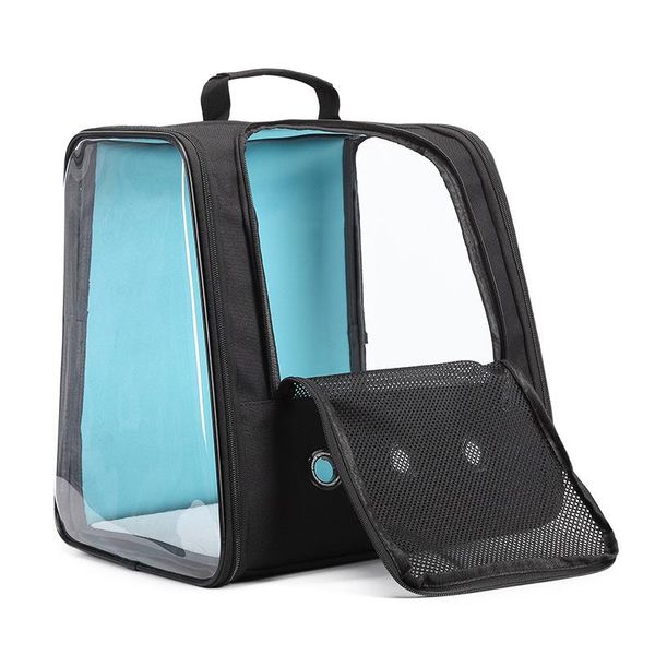 

xl pet transparent backpack portable backpack for dogs and cats foldable and breathable pet space travel supplies
