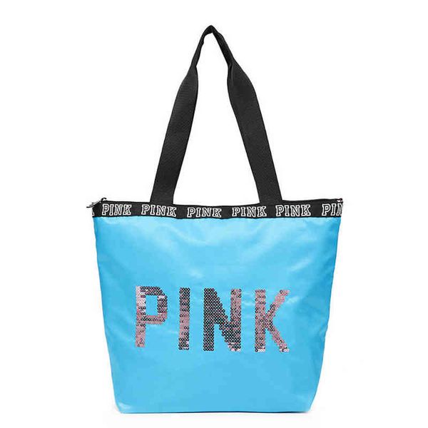 

shopping bags canvas women large capacity s pink shoulder female casual portable lady handbag 220307