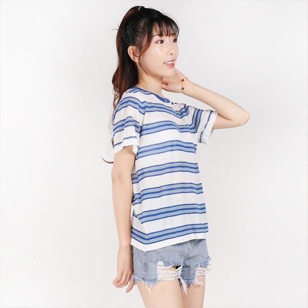 

summer t shirt fashion women sweaters ice cool hollow slim stripe short blouse knitwear womens knitted cardigan sweater, White;black