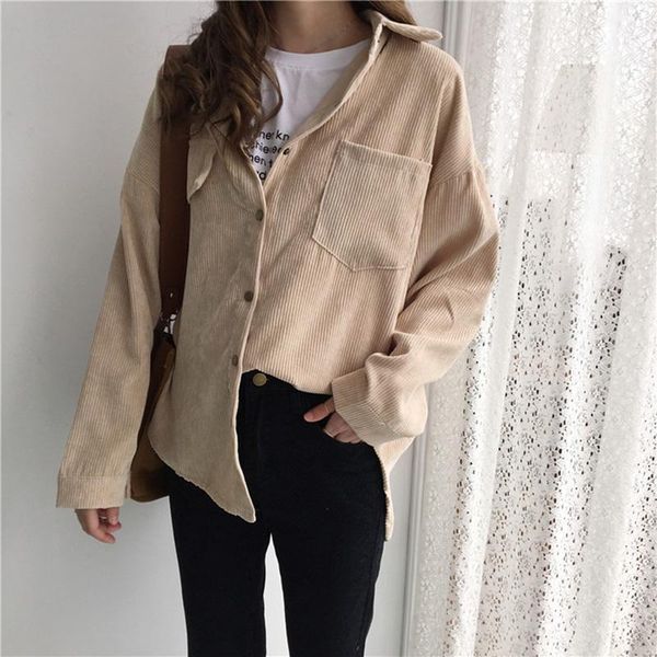 

new vintage long sleeve shirts spring and autumn women solid batwing sleeve blouse warm corduroy blouses women, White