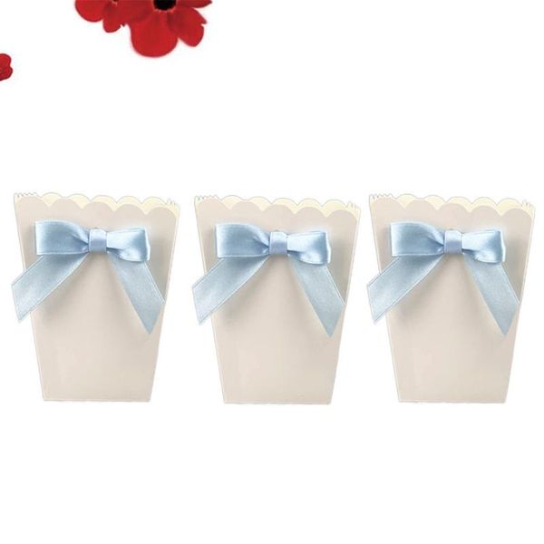 

gift wrap 12pcs bow white popcorn boxes candy snack printing treat box decoration container birthday baby showers wedding party favors