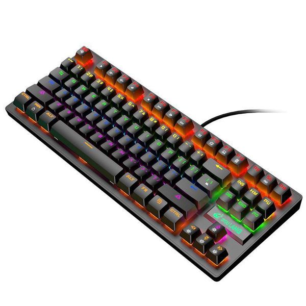 

keyboards k2 87-key computer keyboard waterproof wired gaming mechanical