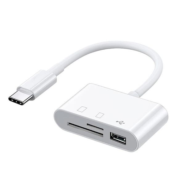 

hubs otg hub adapter 3 in 1 portable type c security digital card tf reader for mobile phones tablets lap