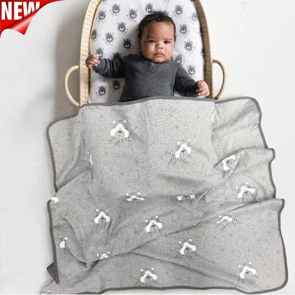 

100cm newborn swaddle wrap baby blanket cotton animal print infant warm travel swaddling baby stroller cover pgraphy props