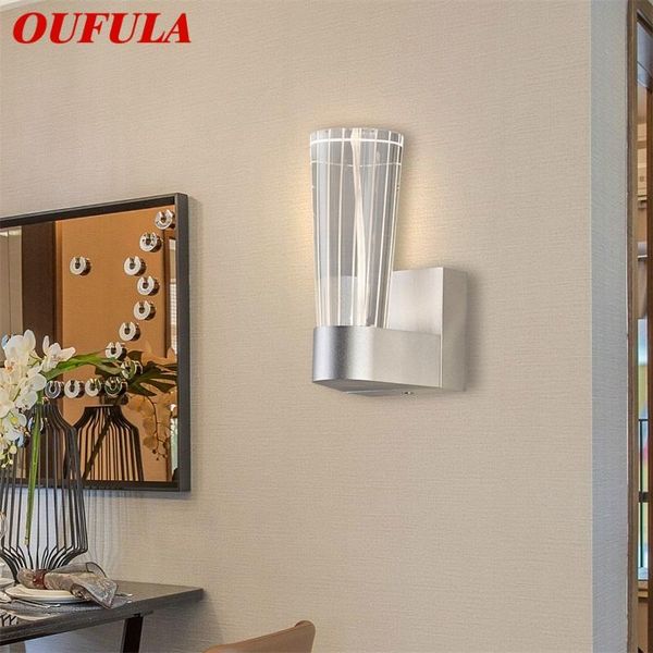 

oufula crystal wall lamps led silver aluminum indoor wall sconce new design for home foyer bedroom living room office l