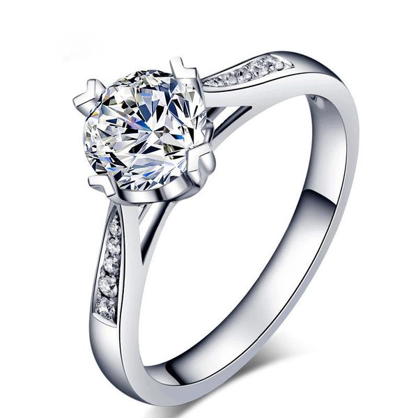 

cluster rings 100% 925 sterling silver ring wedding engagement for women men created moissanite zircon couple finger party gifts, Golden;silver