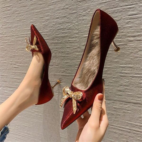 

dress shoes high heels woman stiletto pointed spring and summer french designer fashion evening party pumps, Black