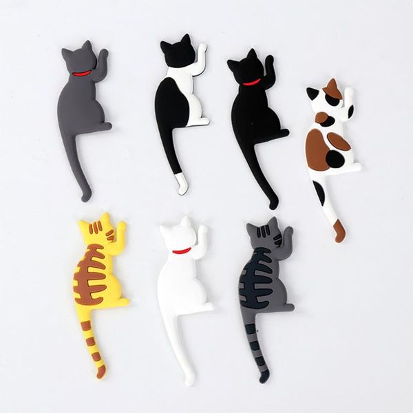 

hooks & rails magnetic cartoon cute cat wall hook key holder door fridge magnet decoration hat scarf rack hanger towel home storage
