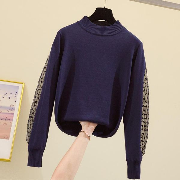 

women's blouses & shirts coigarsam 4xl plus size knitting blouse women blusas womens and navy blue black a329, White