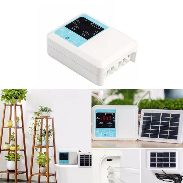 

watering equipments pump intelligent garden automatic device solar energy charging potted plant drip irrigation water timer system