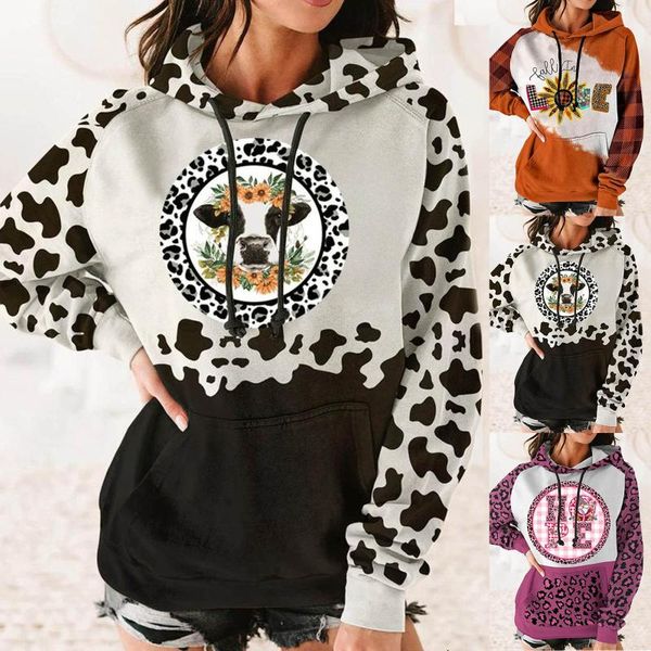 

women's hoodies & sweatshirts skeleton hoodie casual printed long sleeve sweatshirt pocket blouse sudaderas con capucha para mujer, Black