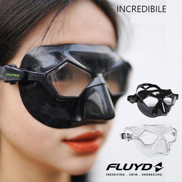 

salyimar fluyd scuba dive iving snorkeling swim mask low volume antifogging anti-uv for kids children comfortable fit