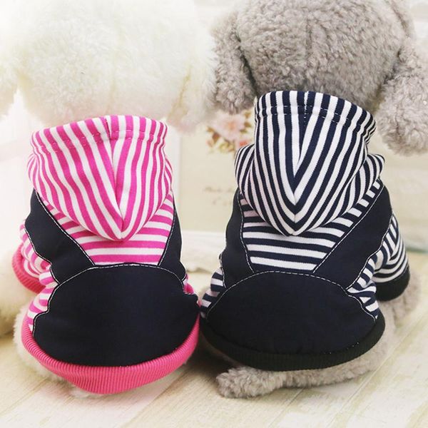 

dog apparel winter clothes striped plus velvet sweater pet small golden retriever xxl