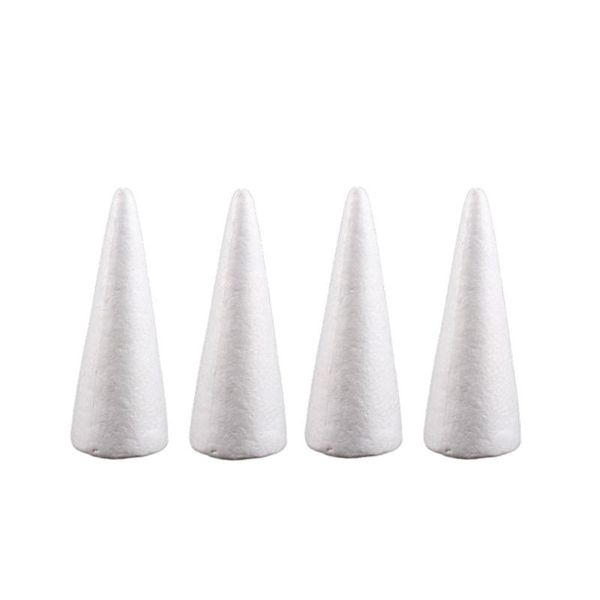 

party decoration 6pcs 24cm white diy cone children craft accessories for home christmas