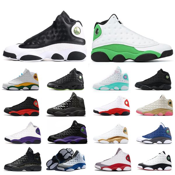 

fashionable men basketball shoes lucky green 13 13s white pink starfish red flint gray moon court purple authentic designer women high sneak