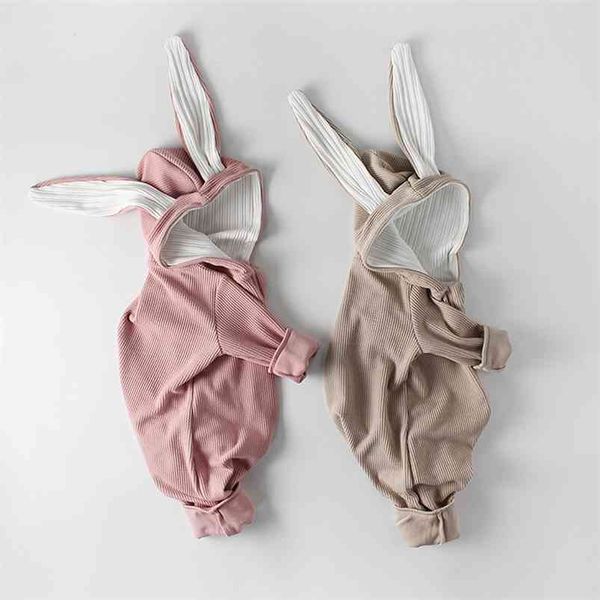

mi baby clothes rabbit style girls rompers cute bunny ear boys romper cotton born jumpsuits 210722, Blue