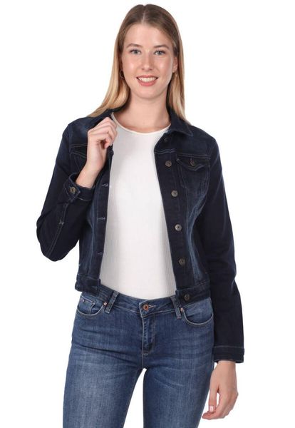 

women's jackets pocket detail women jean jacket, Black;brown