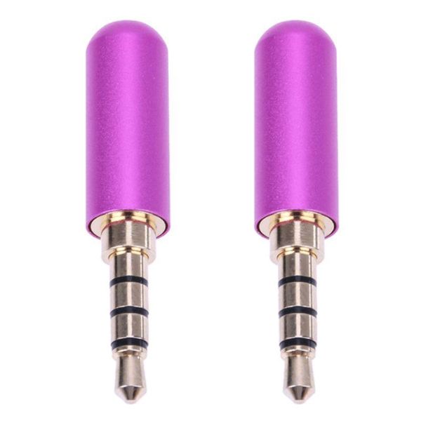 

smart power plugs mini aluminum shell jack 3.5mm 4 ports plug wire connector audio stereo adapter for diy earphone repairing devices