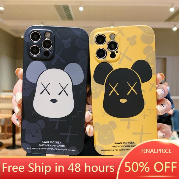 

apple 12 phone case 11 pro max shell bear iphone x / xr shell cartoon xmax silicone cases iphone xs max capa