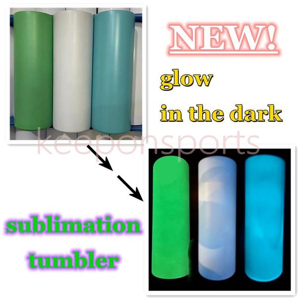 

new sublimation straight tumbler blank glow in the dark tumbler 20oz with luminous paint luminescent staliness steel tumblers magic travel c