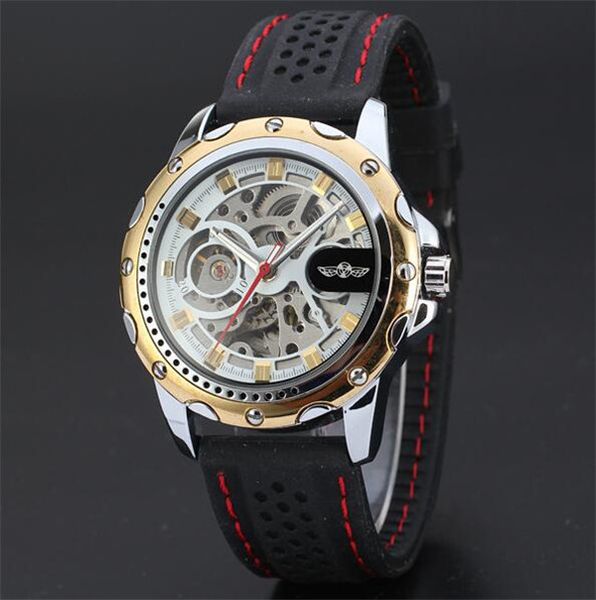 

sell winner fashion men watches mens automatic watch mechanical watch for man wn33, Slivery;brown