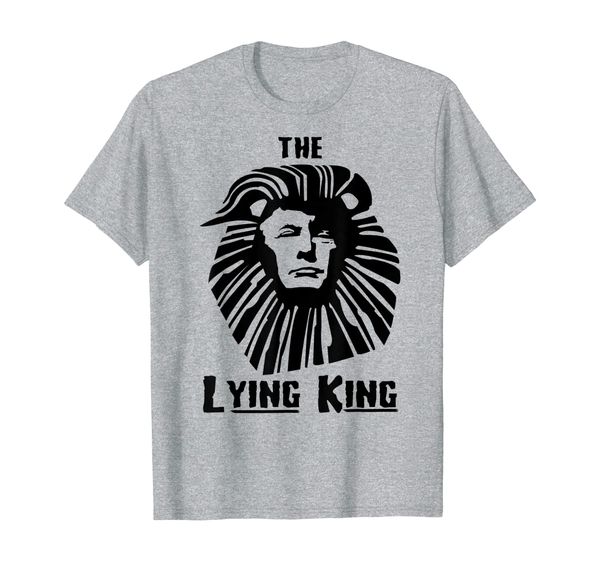 

the lying king impeach 45 not my president funny anti-trump t-shirt, White;black