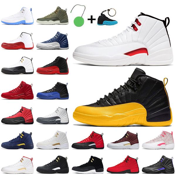 

with box 2021 twist 12s jumpman 12 mens basketball shoes university gold reverse flu game dark concord trainers arctic punch pink womens