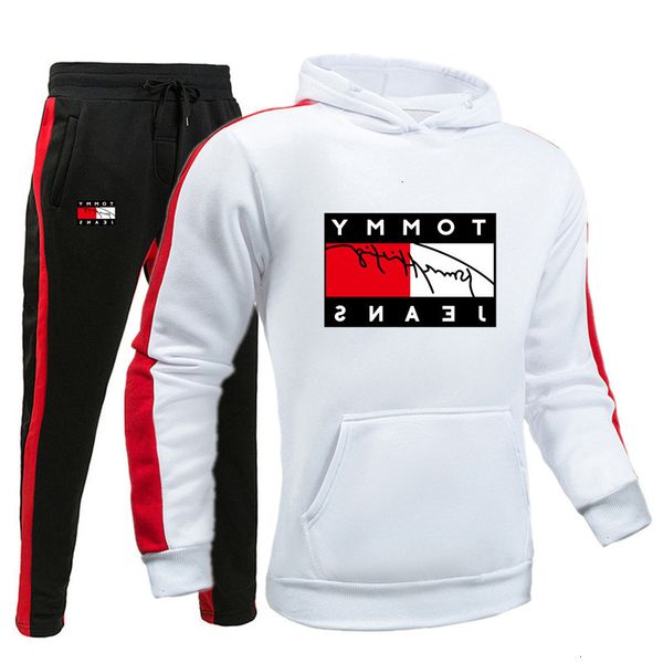 

men's suit 2021 large casual fashion brand color bloing printed hoodie, Black