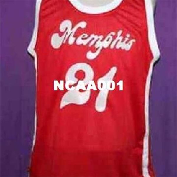 

vintage larry finch memphiss sounds retro 1972-74 home #21 mesh fabric embroidery size s-4xl or custom any name or number college jersey, Black