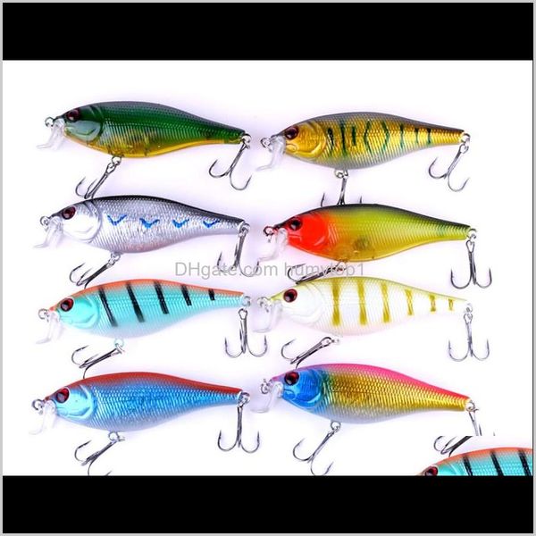 

3d abs plastic rattlin artificial bait 8colors 13.5g 7.5cm bass catfish carp trout perch diving wobblers fishing lures i7zty vbke7