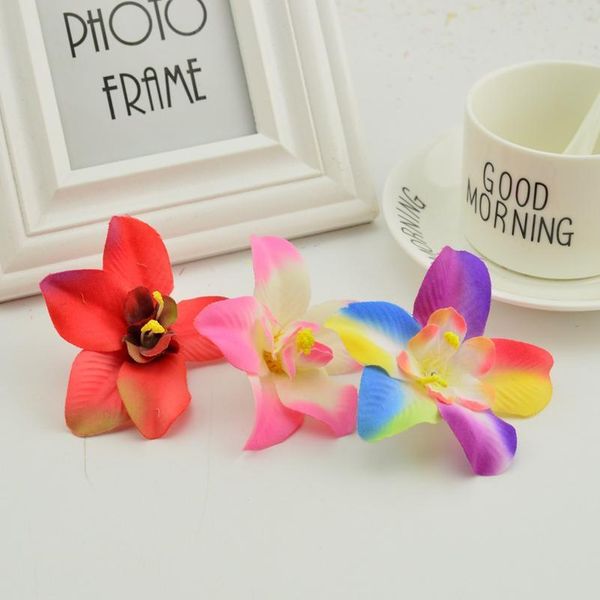 

artificial flower silk butterfly orchid heads fake home wedding decoration diy wreath flower wall stamens for han jllehk