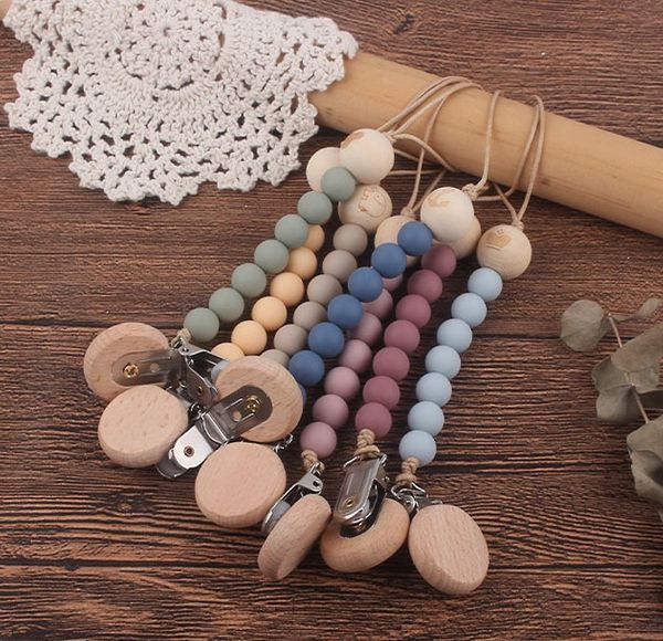 

bibs and burp cloths safety wooden baby infant toddler dummy pacifier silicone soother nipple clip chain holder strap baby chew teether teet