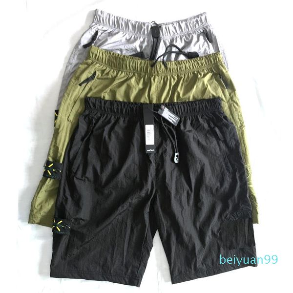 

19ss 2021 brand retro casual shorts beach sweat pants for mens trousers imported metal nylon comfortable street lovers thigh pants, White;black