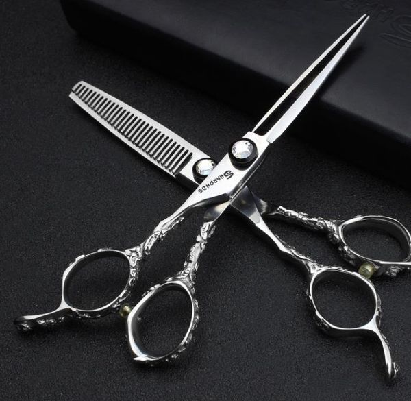 

hair scissors sarentes genuine left-handed special 6 inch flat shears thinning set