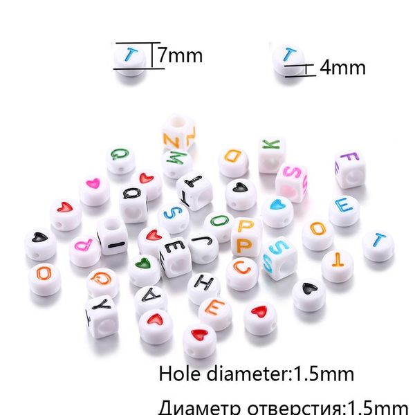 

120pcs round flat acrylic letter beads alphabet spacer loose beads for diy jewelry making finding supplies bracelet acc jllprx