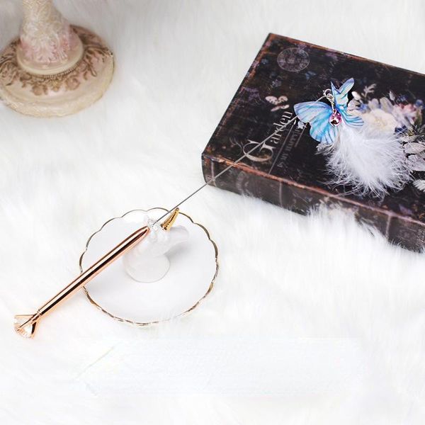 

cat toys rhinestone scepter metal stick feather butterfly pet products toy bell supplies catnip interactive