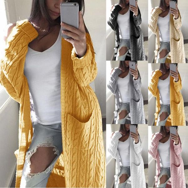 

women's jackets womail winter coat women long sleeve casual cardigan solid jacket 2021 knitted sweater, Black;brown