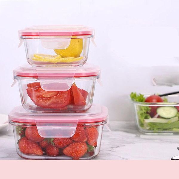 

dinnerware sets glass lunch box microwave oven special preservation household cover refrigerator storage sealed bowl