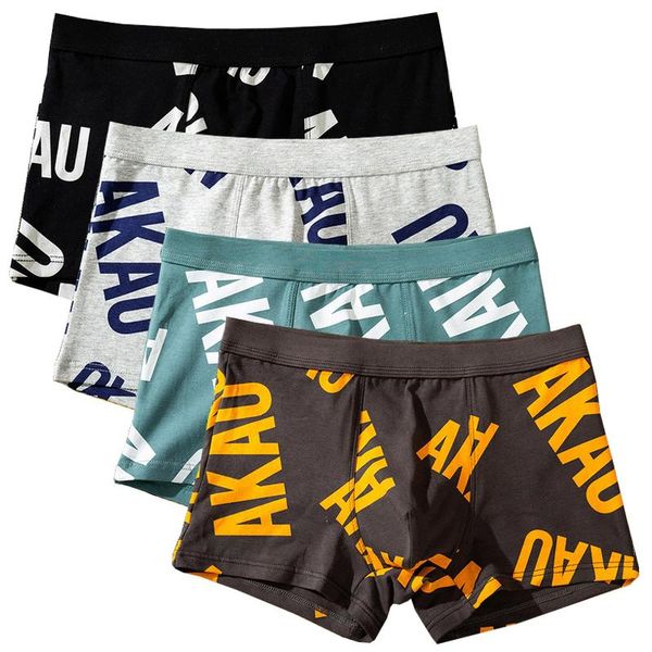 

underpants letter boxers men fashion cotton clothing panties and brand shorts comfortable man underwhere slip hombre, Black;white