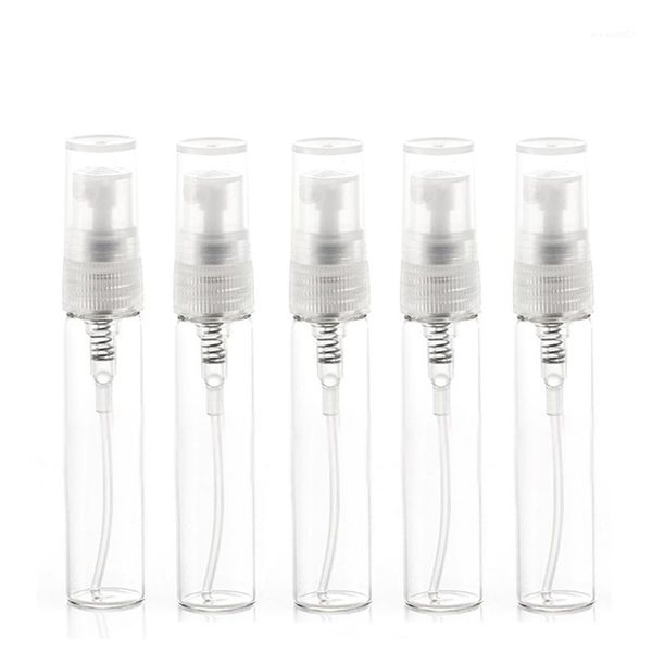 

storage bottles & jars 5pcs/pack 2ml 3ml 5ml 10ml black clear mini perfume glass test tube thin sample cosmetics empty vials bottle bot a1z2
