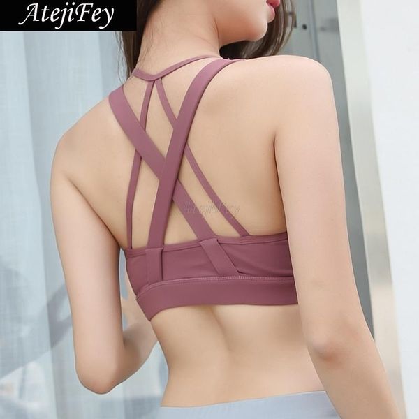 

running mesh womens ropa deporte mujer jogging training yoga fitness bras bra prrof cross back sports bra gym, White;black
