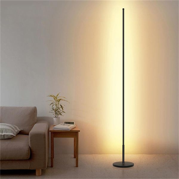 

nordic minimalist led floor lamps standing lamps living room led black/white aluminum luminaria standing lamp indoor decoration