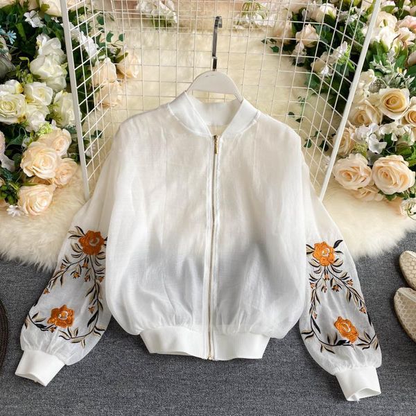 

women's jackets 2021 spring summer korea fashion women casual vintage embroidery solid color jacket and coats h477, Black;brown