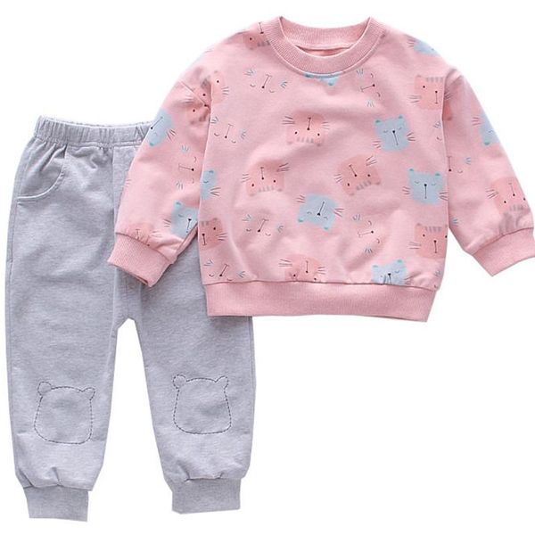 

clothing sets fashion for girls autumn trasuit children soft girl halloween clothes set school outfit, White