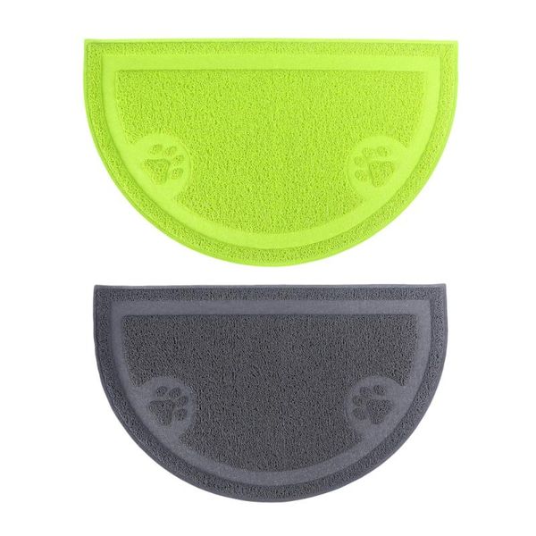 

pet semicircle cat litter mat place mat pet cat supplies (gray