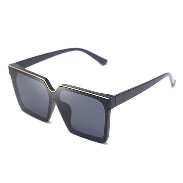 

sunglasses 2021 square one piece men's and women's large frame, White;black